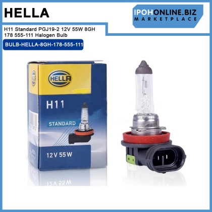 Hella H11 Standard PGJ19-2 12V 55W 8GH 178 555-111 Halogen Bulb 